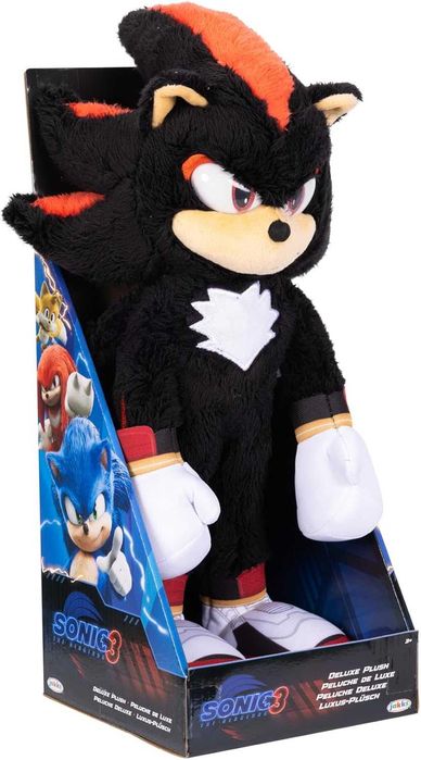 Їжачок Сонік 3 Шедов Sonic 3 Movie Shadow Deluxe Plush 33 см Jakks
