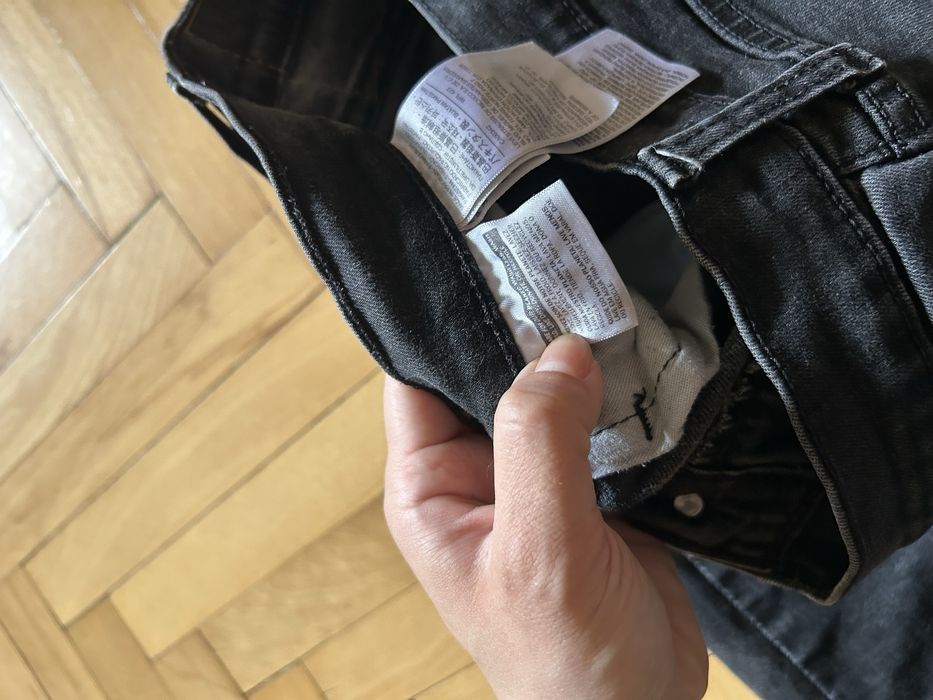 Jeasny męskie szaro czarne Levis