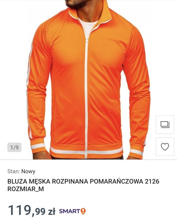 Bluza rozpinana pomarańczowa