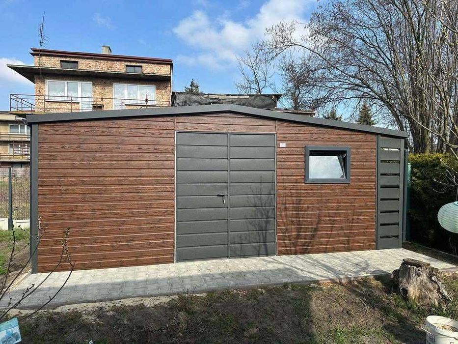 Garaż blaszany Konstrukcja profil zamknięty OCYNKOWANY