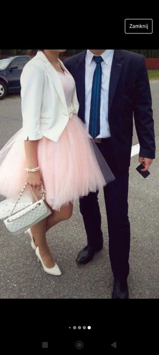 Sukienka tiulowa, Princessa, wiązany gorset S