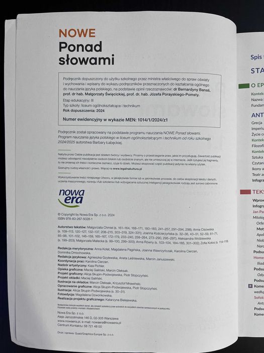 NOWE Ponad słowami 1.1 i 1.2