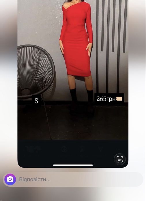 Жіночі червоні плаття  розмір с-м