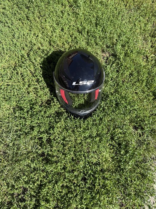 Kask na skuter LS2 szczękowy  rapid black polusk