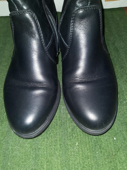 Сапоги кожа цыгейка флис зима