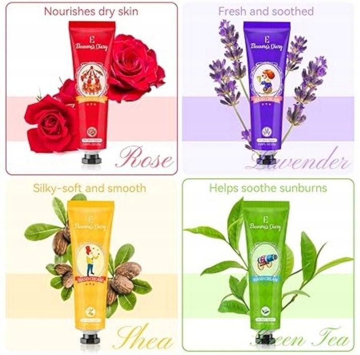 Zestaw kremu do rąk i balsamy do ust Eleanore's Diary nawilżający i r