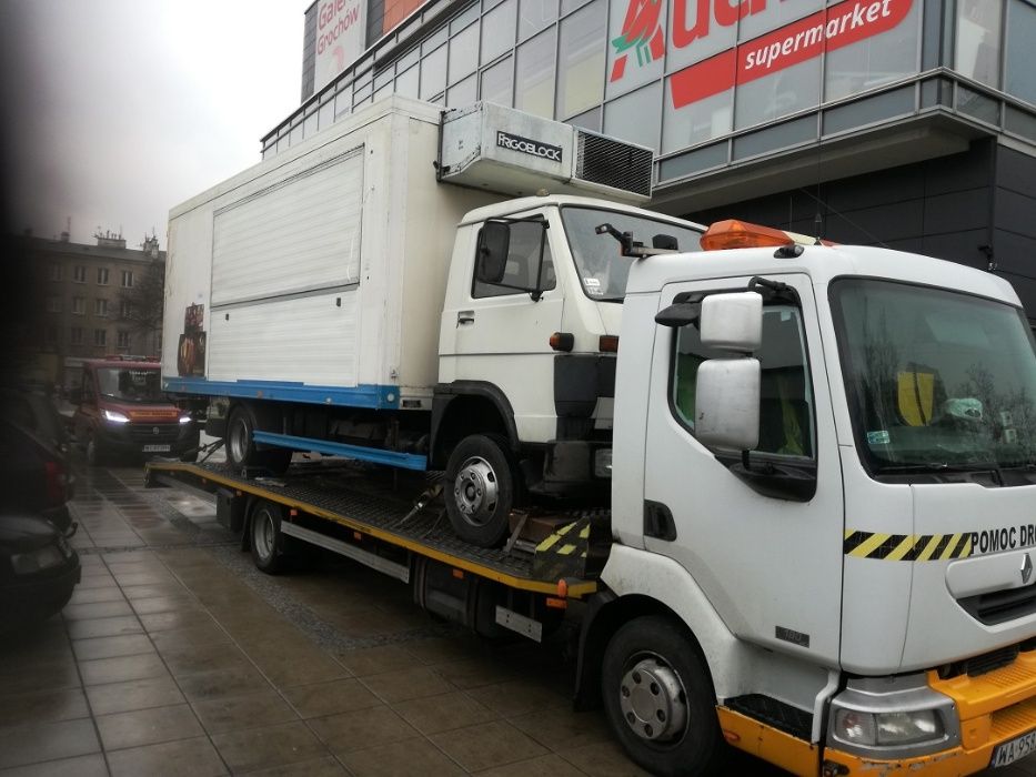 pomoc drogowa transport  laweta koparka widlak ciągnik bus przyczepa