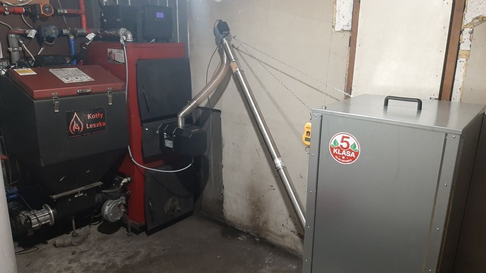 Modernizacja na pellet palnik podajnik Kipi VIP moc 16 kW pellet piec