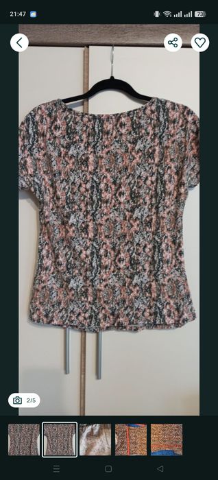 Krótkie spodenki jeansowe ciążowe rozm 42 L + gratis bluzka esmara M