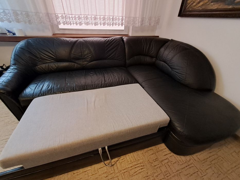 rogówka ze skóry naturalnej, czarna,spanie