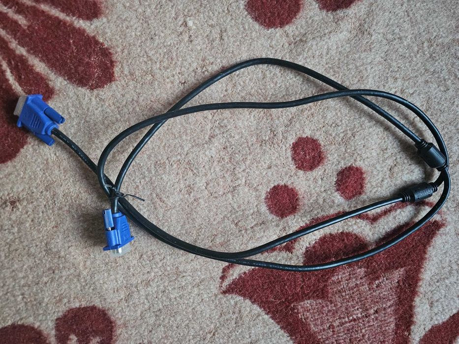 Кабель VGA-VGA для компютера та монітора 1.5 метри дріт компютерний