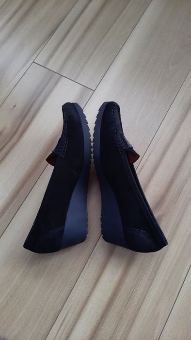 Czarne skórzane baleriny ARA# buty wsuwane r. 40