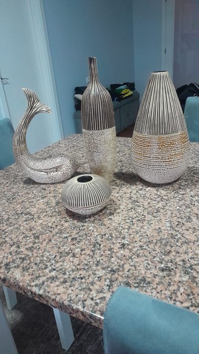 Conjunto de decoração castanha
