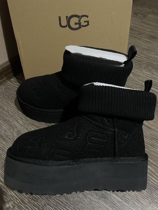Ідеальрі UGG Classic Mini Platform Felted Оригінал (чоботи, уги) лого
