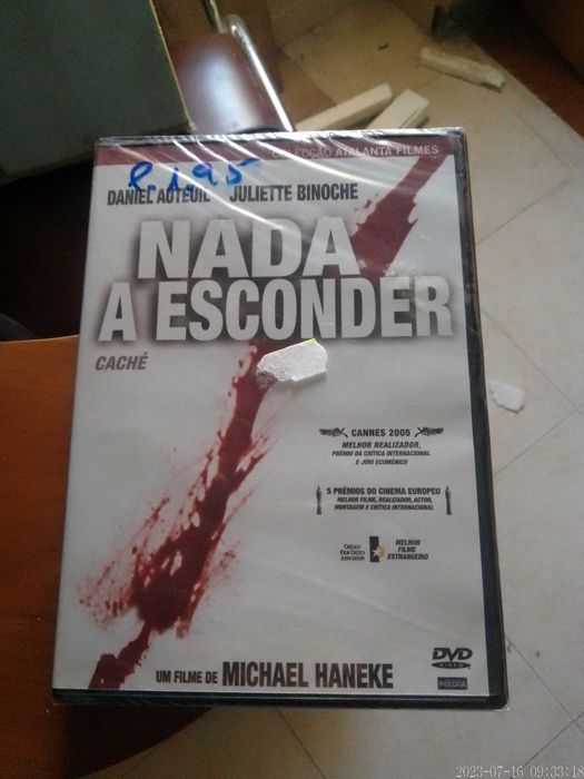 Dvd NOVO Caché - Nada a Esconder SELADO Filme Haneke Juliette Binoche