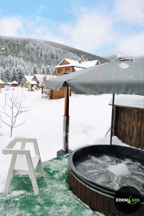 Басейн з джакузі. Термо купіль. Vip Spa. Чан з підігрівом на дровах