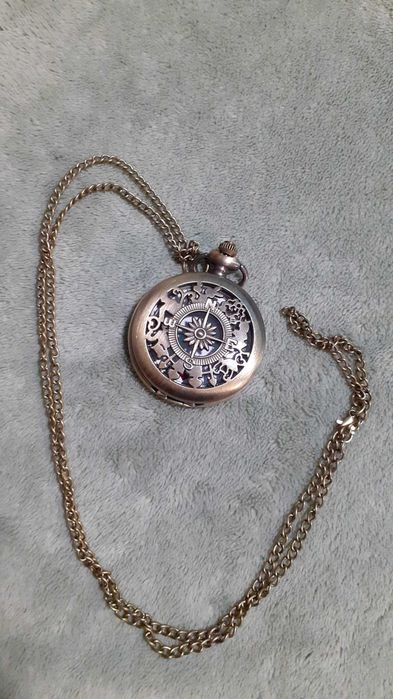 Relógio de bolso com corrente cartas NOVO