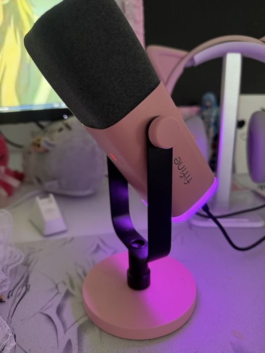 mikrofon fifine am8 rozowy gamingowy