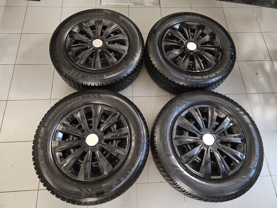 4 jantes ferro 16 com 4 pneus 215 65