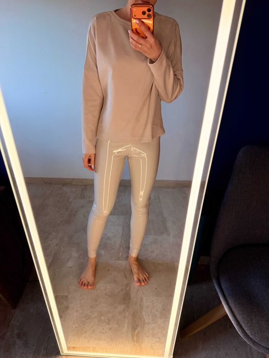 Шкіряні легінси з глянцевим ефектом Commando