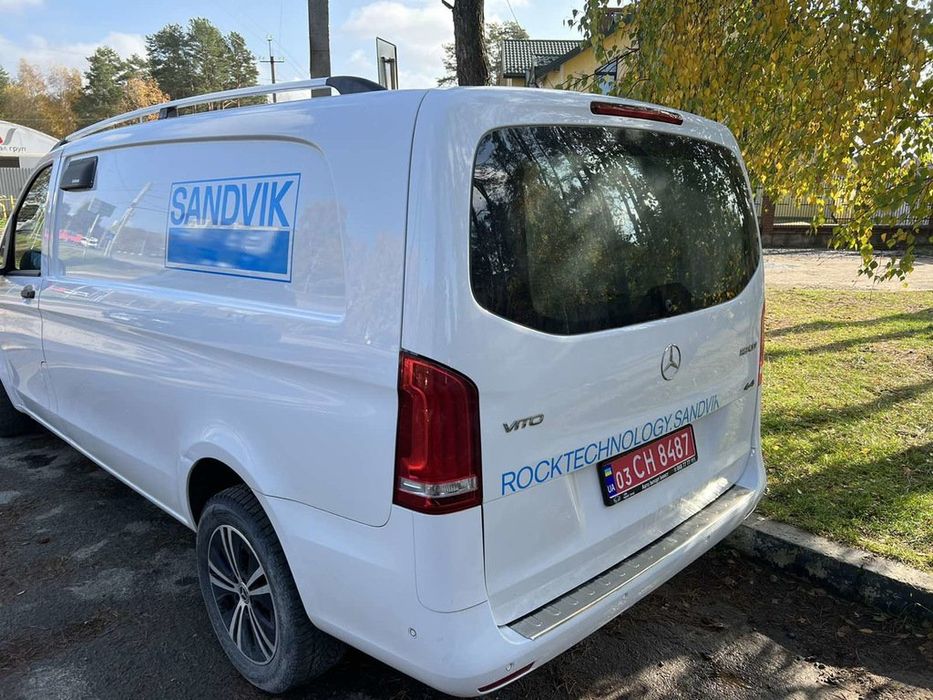 Mercedes Vito/V-class W447 2014- рр. Рейлінги Хром DDU (пласт. ніжки) Довга база (EXTRALONG)
