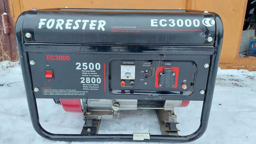 Продам бензиновый генератор Forester EC3000