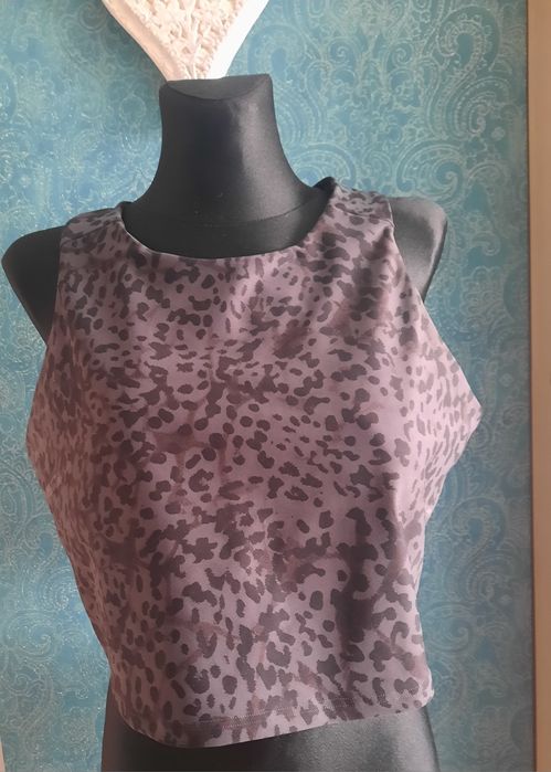 Biustonosz sportowy/krótki top w zwierzęcy print XL