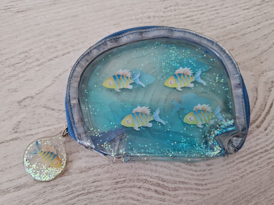 Carteira Azul Com Peixinhos