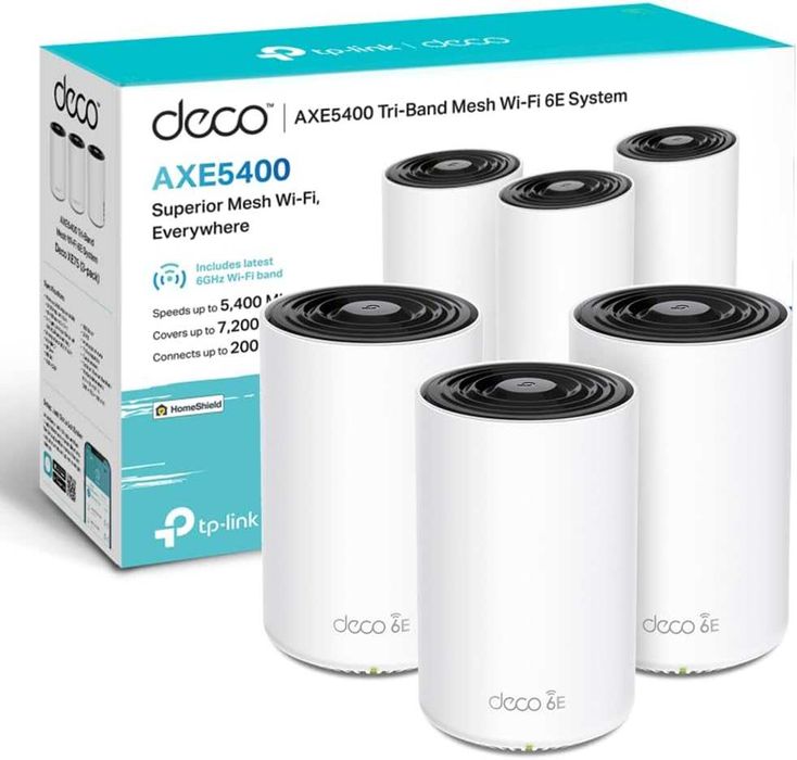 TP-Link Deco Mesh system XE75 - 3 Pack - WiFi 6E + 2.5GB Lan Support