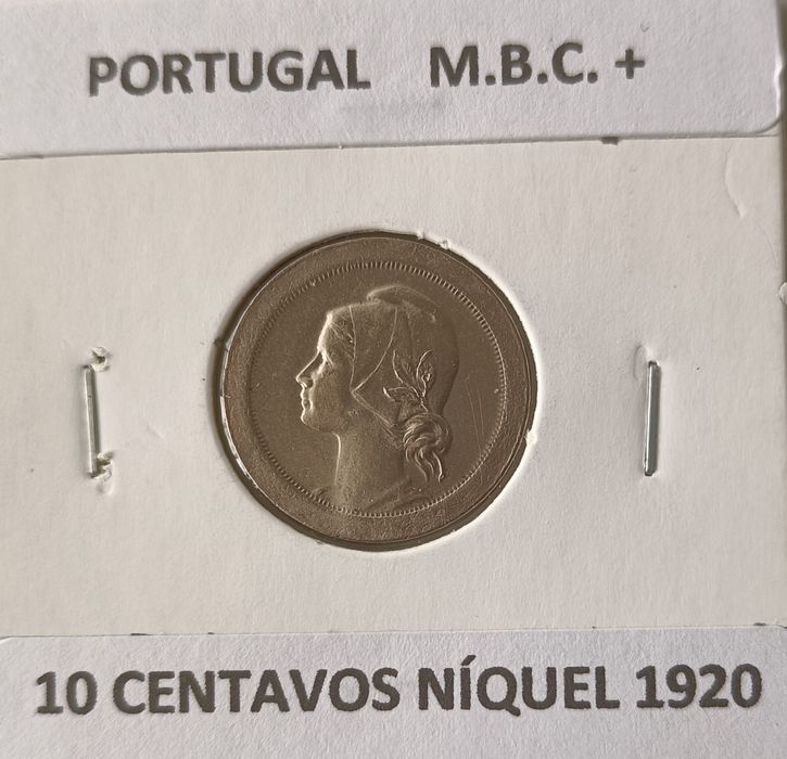 4 Moedas de 10 centavos da primeira República Portuguesa