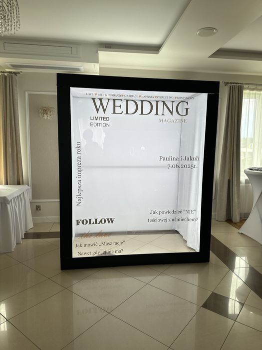 Photobox MAGAZINE Vogue wedding na urodziny, wesele, eventy, imprezy