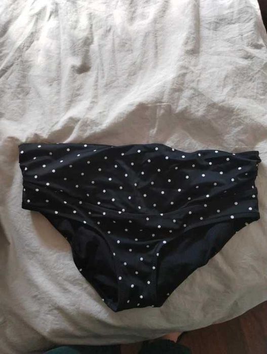 Dół od stroju kąpielowego ciążowy bikini r. 38 c&a w kropki czarny