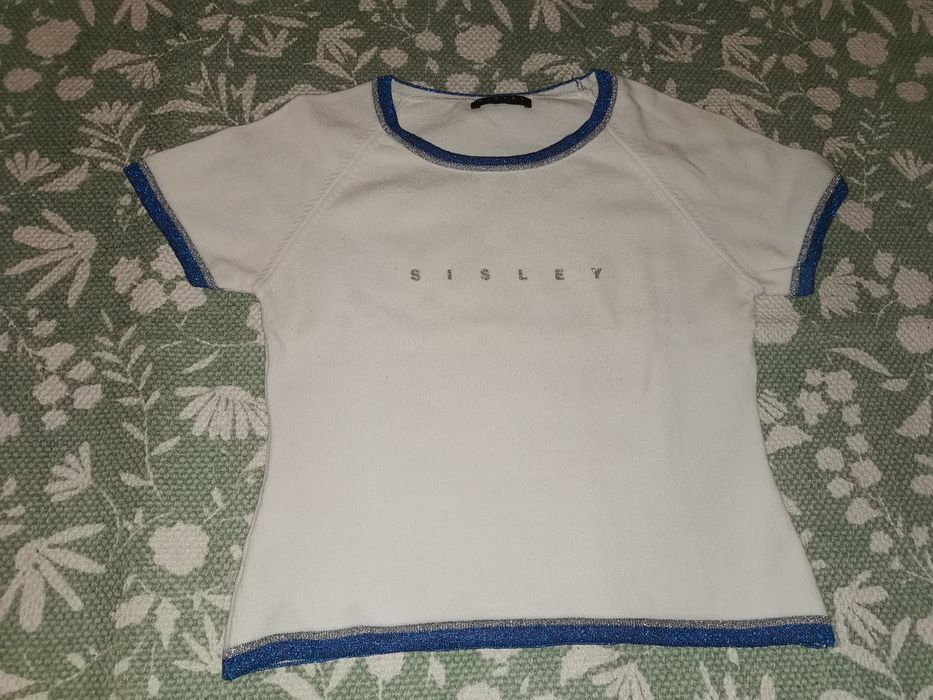 Crop top Sisley vintage-Malha que estica