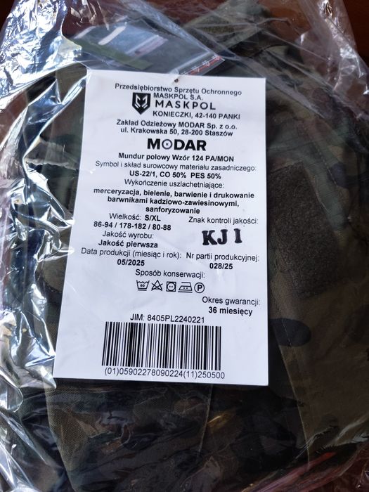 Mundur polowy 124 PA MON S/XL