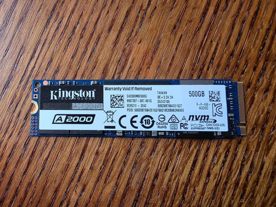 Dysk SSD Kingston a2000, 500GB M.2 PCIe