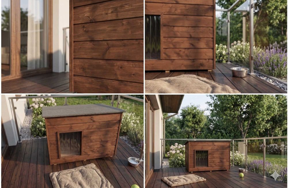 Duża Buda dla Psa 96x66x67cm Chroni przed Słońcem!!!  Otwierany Dach - Wysyłka Gratis!!!