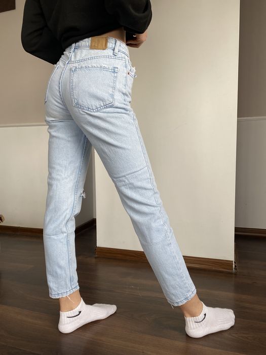 Super spodnie jeans BERSHKA wysoki stan XXS/32