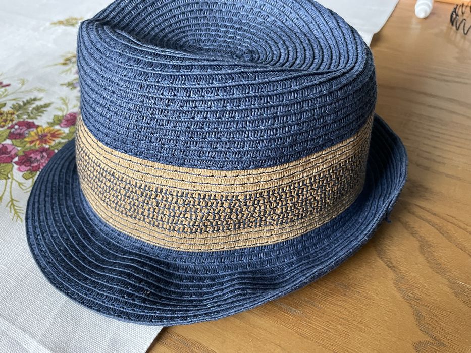 Kapelusz letni słomkowy 54-56 cm fedora grantowy