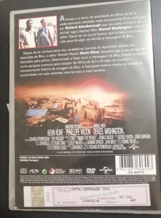 Grita Liberdade - dvd