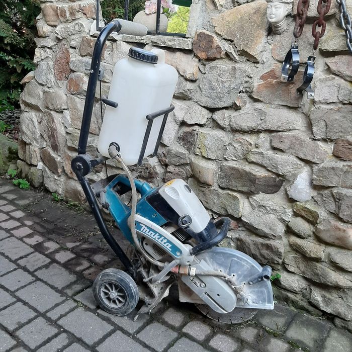 Przecinarka spalinowa MAKITA z wózkiem do betonu asfaltu kostki +WÓZEK