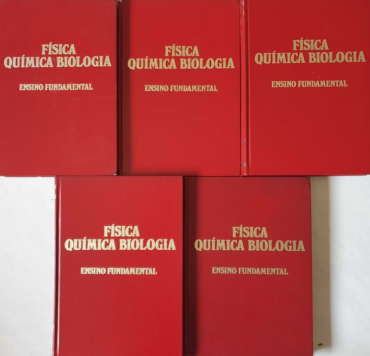 5 livros de Física, Química, Biologia - Ensino Fundamental 1968/1972