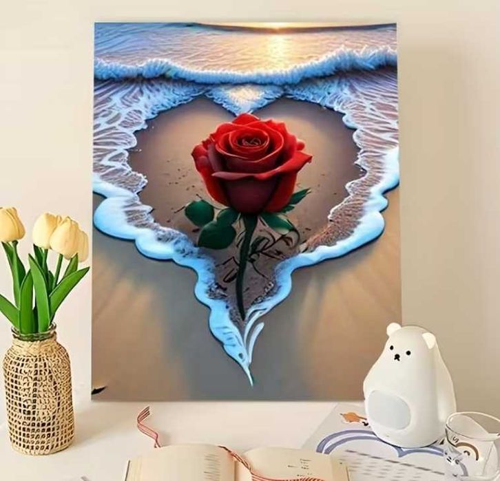 Nowy obraz na płótnie róża