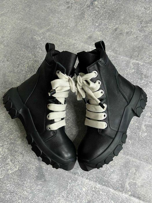 Черевики Rick Owens Bozo Tractor Jumbo Lace Boots боти чорні DRKSHDW