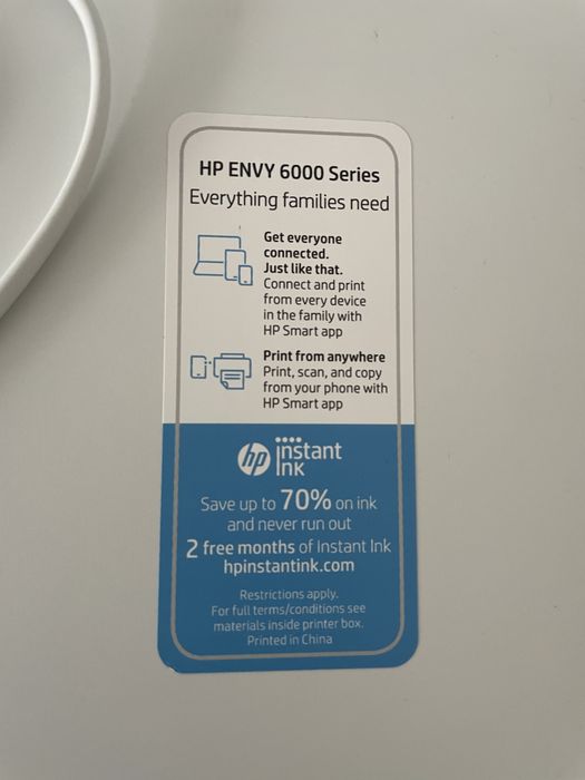 Impressora HP ENVY 6000 Series