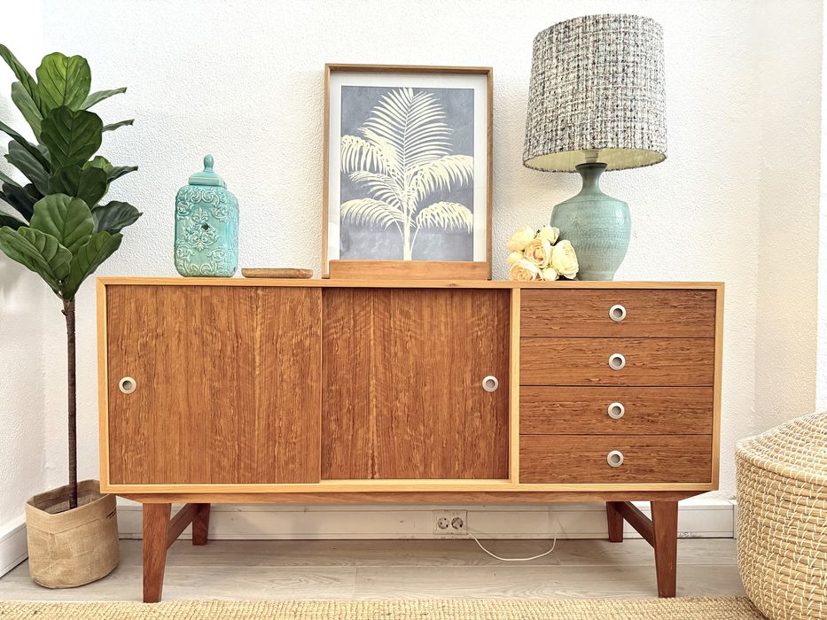 aparador, consola, armario, movel, area, carvalho, vintage, rustico