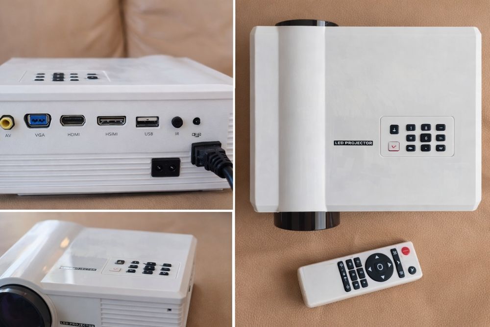 Projetor LED Full HD com HDMI, USB e Comando – Excelente Estado