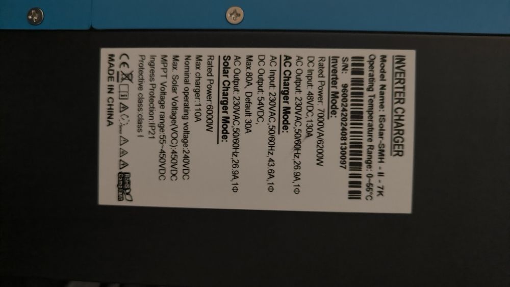 Гібридний інвертор Easun Power 6.2 kW 48V | Новий | MPPT