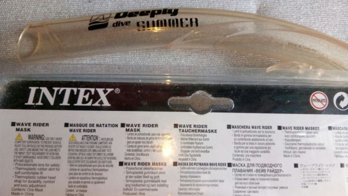 Óculos "INTEX" e Tubo "Deeply" p/ Mergulho (Novos)