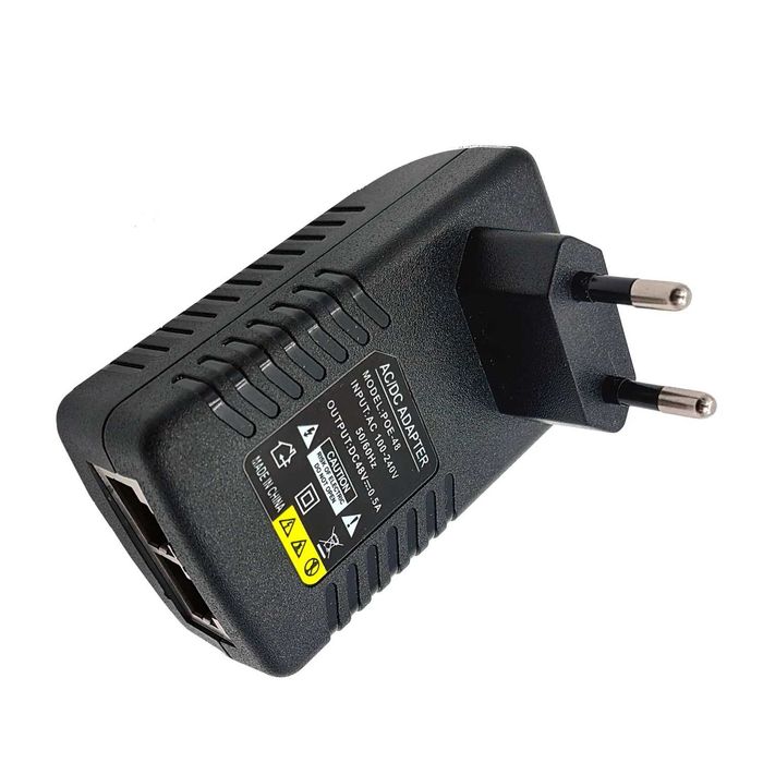 PoE адаптер інжектор живлення камер RJ45 48В 0.5А