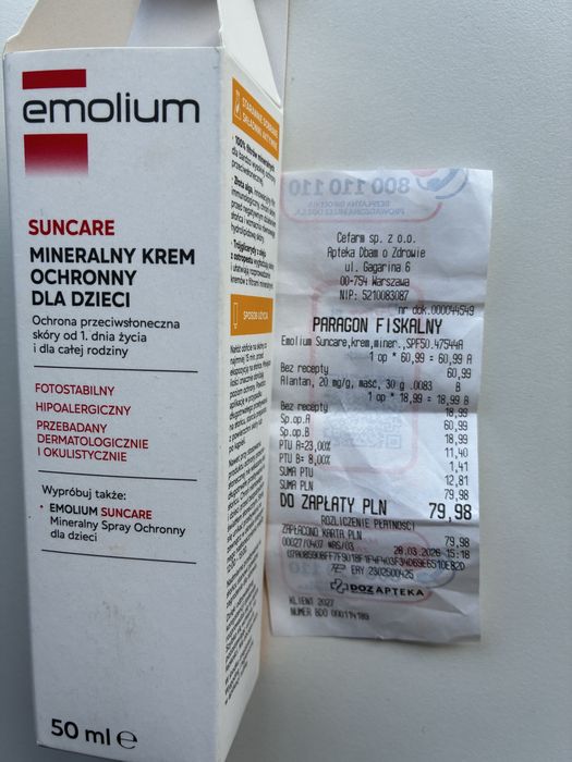 mineralny filtr emolium spf50